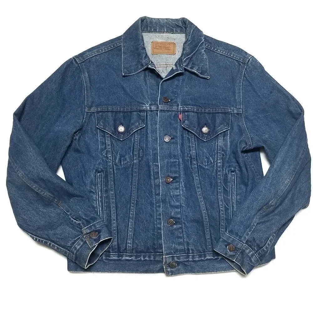 VINTAGE Levi's 506 Mid Wash Denim Trucker Jacket L